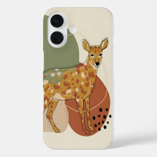 iPhone / iPad case deer in orange 