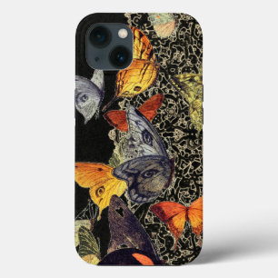 iPhone / iPad case LACE ON BLACK WITH BUTTERFLIES