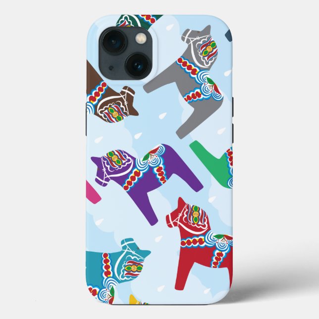 iPhone / iPad case Scandinavian Data horse design  (Back)