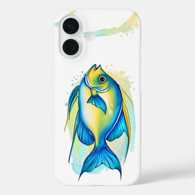 iPhone / iPad case - Watercolor Series: Angelfish (Back)