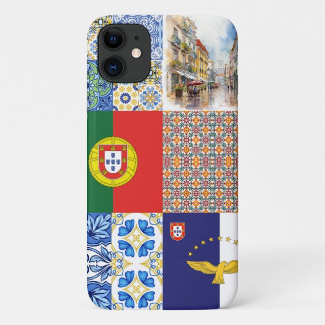 iPhone / iPad case with portugal flag and azores f (Back)