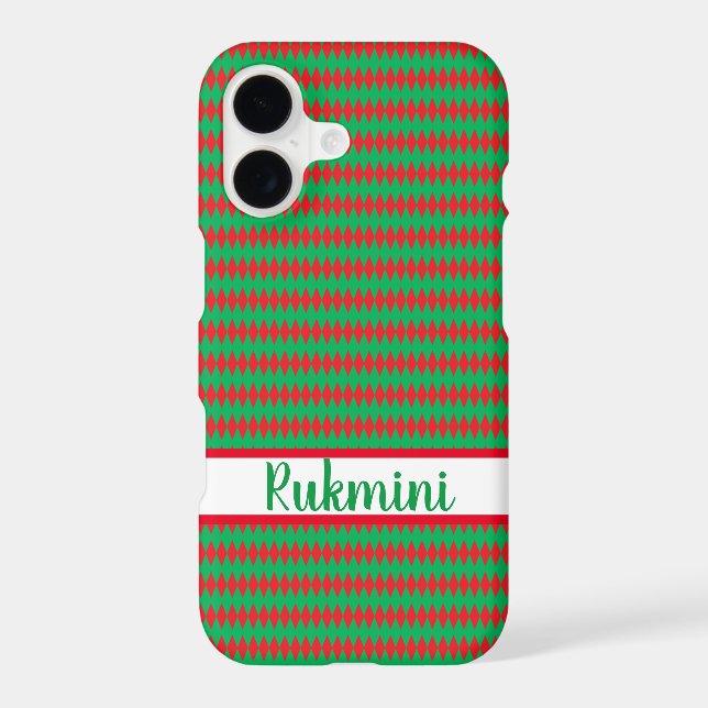 iPhone Joyeux Noël rouge et coque vert (Verso)