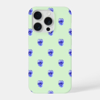 Pensée bleue sur menthe - Coque de téléphone