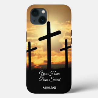 iPhone personnalisé 13 Coque Christianity Cross