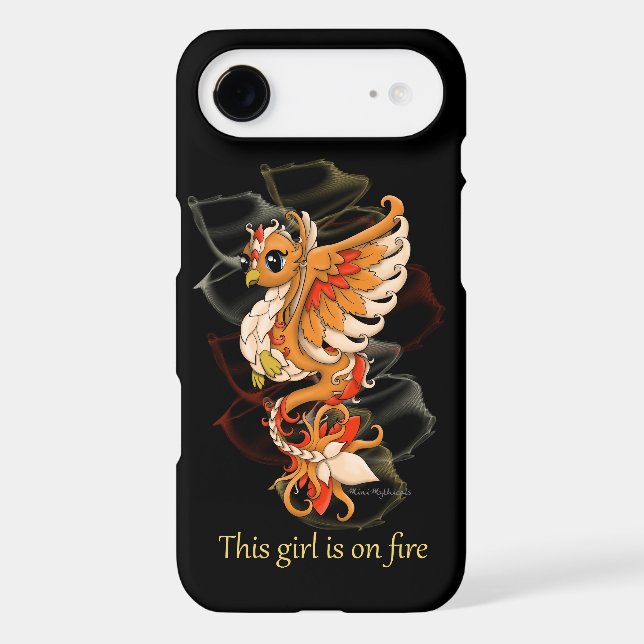 iPhone Phone Case Phoenix Girl on Fire (Back)