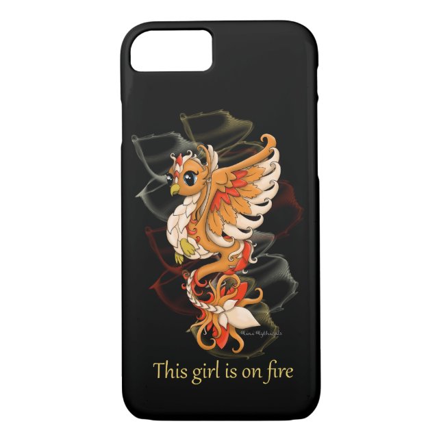 iPhone Phone Case Phoenix Girl on Fire (Back)