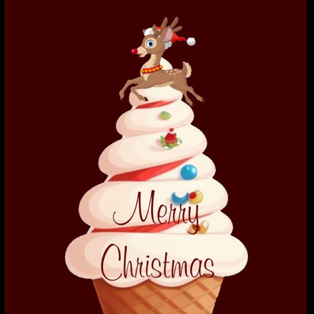 iPhone Reindeer de Noël / coque ipad (Creamy Vanilla Ice Cream with Reindeer Topping iPhone Case!)