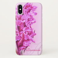 Iphone rose orchidée coque personnalisé