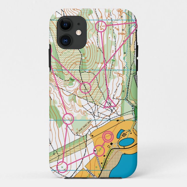 iPhone SE + iPhone 5/5S case - orienteering map (Back)
