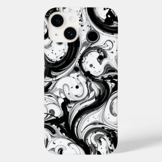 iPhone tourbillonnant noir et blanc / coque ipad