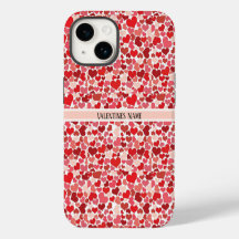 Valentines rose et rouge coeur de jour coque iphon