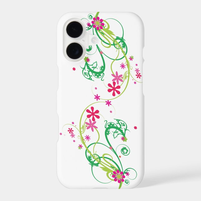 Iphone X barely there phone case flowers (Back)