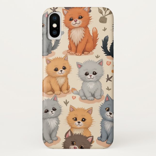 iPhone X Coque Cute chaton motif Téléphone Case (Dos)