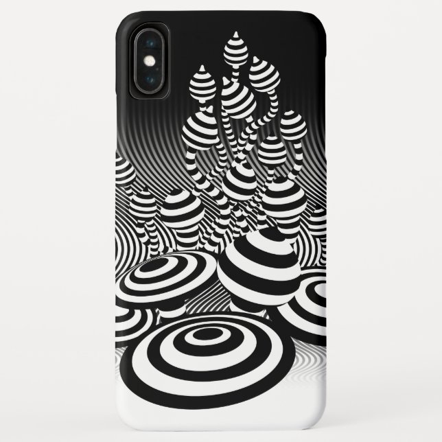 iPhone XS Max cover Magic Mushrooms optical design (Back)