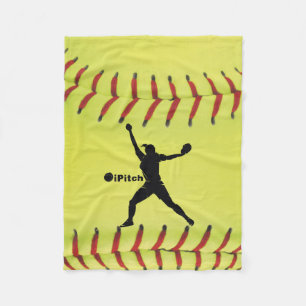 iPitch Fastpitch Softball Fleece Blanket