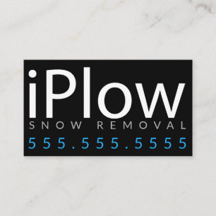 iPlow. Snow Removal Snow Plowing Business Card