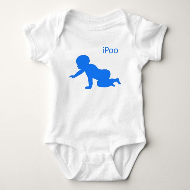 ipooblue baby bodysuit (Front)