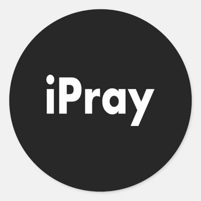 iPRAY Classic Round Sticker (Front)