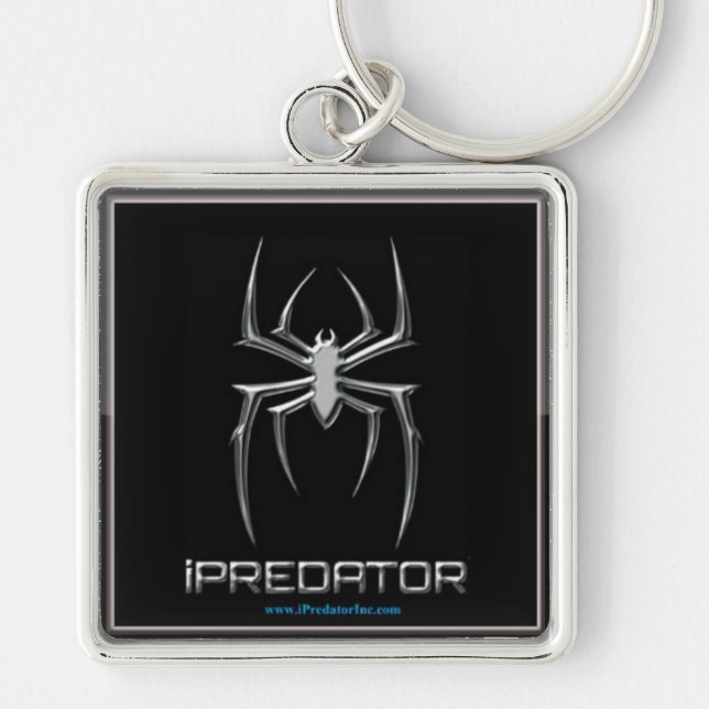 iPredator Internet Safety Chrome Spider Keychain (Front)