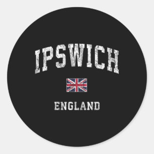 Ipswich England Athletic Sports Classic Round Sticker
