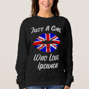 Ipswich Lips Mouth Love Union Jack Flag Sweatshirt