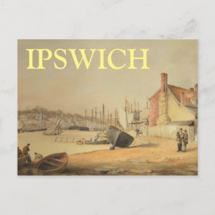 Ipswich Quay, Suffolk England Vintage Holiday Postcard