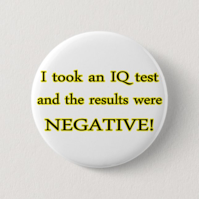 IQ Test 2 Inch Round Button (Front)
