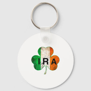 Ira Irish Lucky Shamrock St Patricks Day Ireland T Keychain