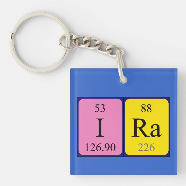 Ira periodic table name keyring (Front)