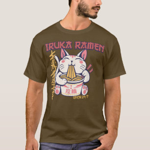 Iraku Ramen Lover Bowl Pasta Cat Cat  T-Shirt