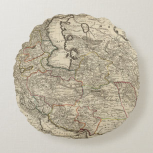 Iran, Afghanistan, Pakistan Round Pillow