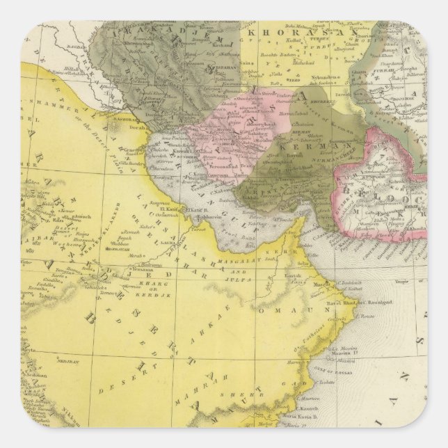 Iran and Saudi Arabia Square Sticker (Front)