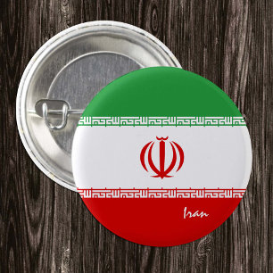 Iran button, patriotic Iranian Flag fashion 1 Inch Round Button