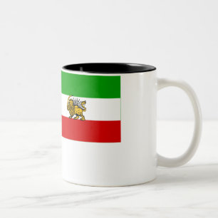 Iran Flag (1925-1979) Two-Tone Coffee Mug