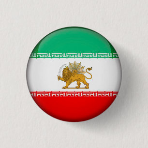 Iran Flag  1 Inch Round Button