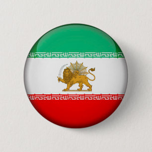 Iran Flag  2 Inch Round Button