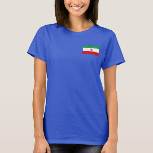 Iran Flag and Map dk T-Shirt