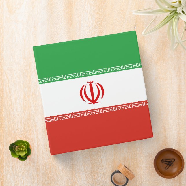 Iran flag binder (In Situ)
