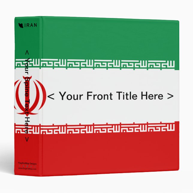Iran Flag Binder (Front/Spine)