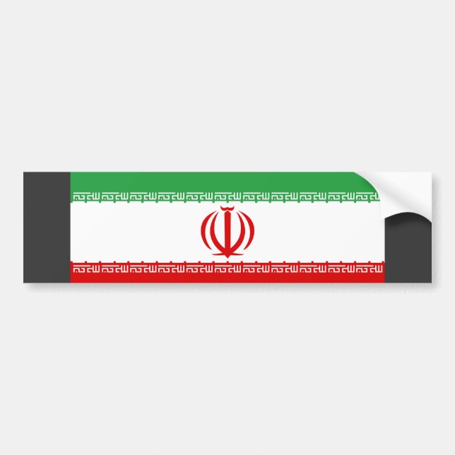 Iran Flag Bumper Sticker (Front)