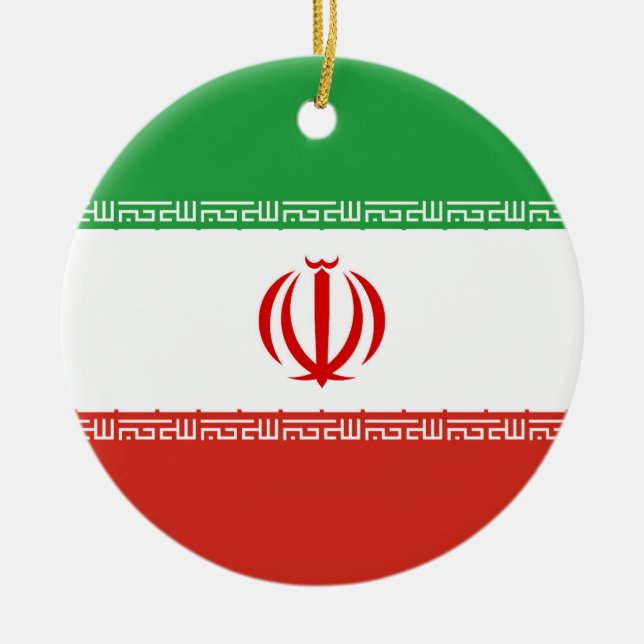 Iran flag ceramic ornament (Front)