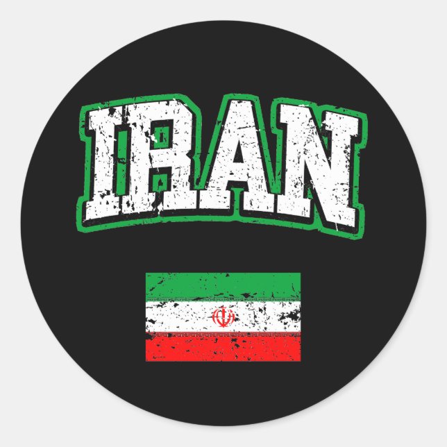 Iran Flag Classic Round Sticker (Front)