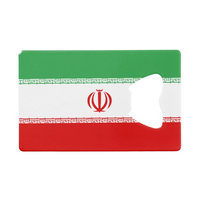 Iran Flag Credit Card Bottle Opener (Front (Horizontal))