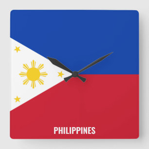 Iran Flag Dazzling Patriotic Square Wall Clock