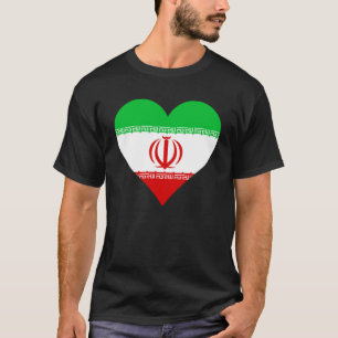 Iran Flag Heart Iran  Love Iran T-Shirt
