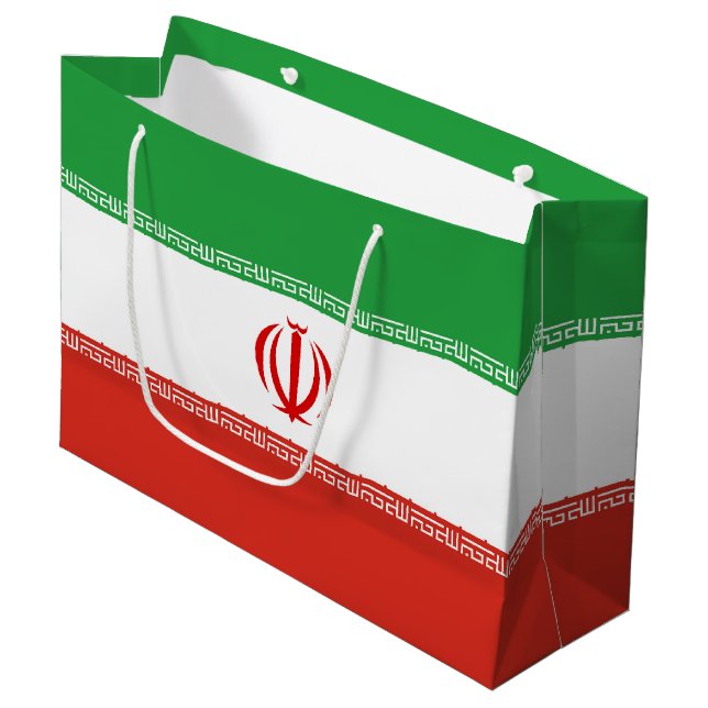Iran flag large gift bag (Front Angled)