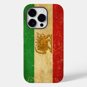 Iran Flag Lion And Sun Shah of Iran Flag Case-Mate iPhone 14 Pro Case