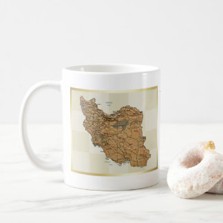 Iran Flag + Map Mug
