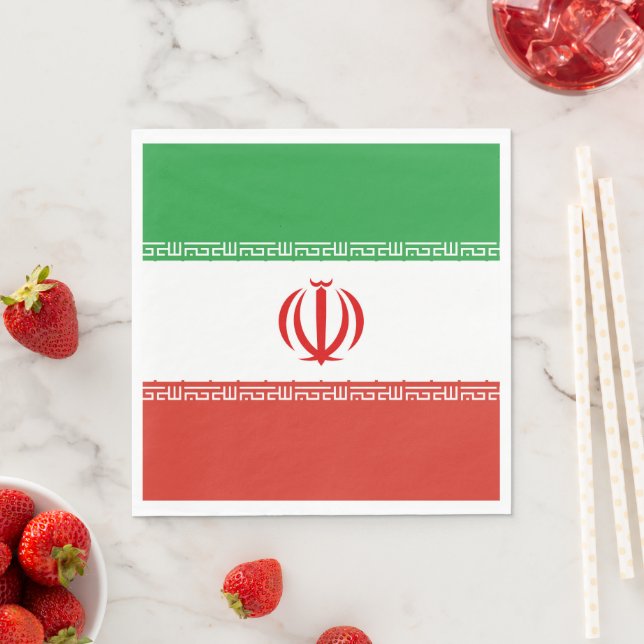 Iran flag napkin (Insitu)