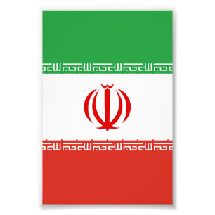 Iran flag photo print